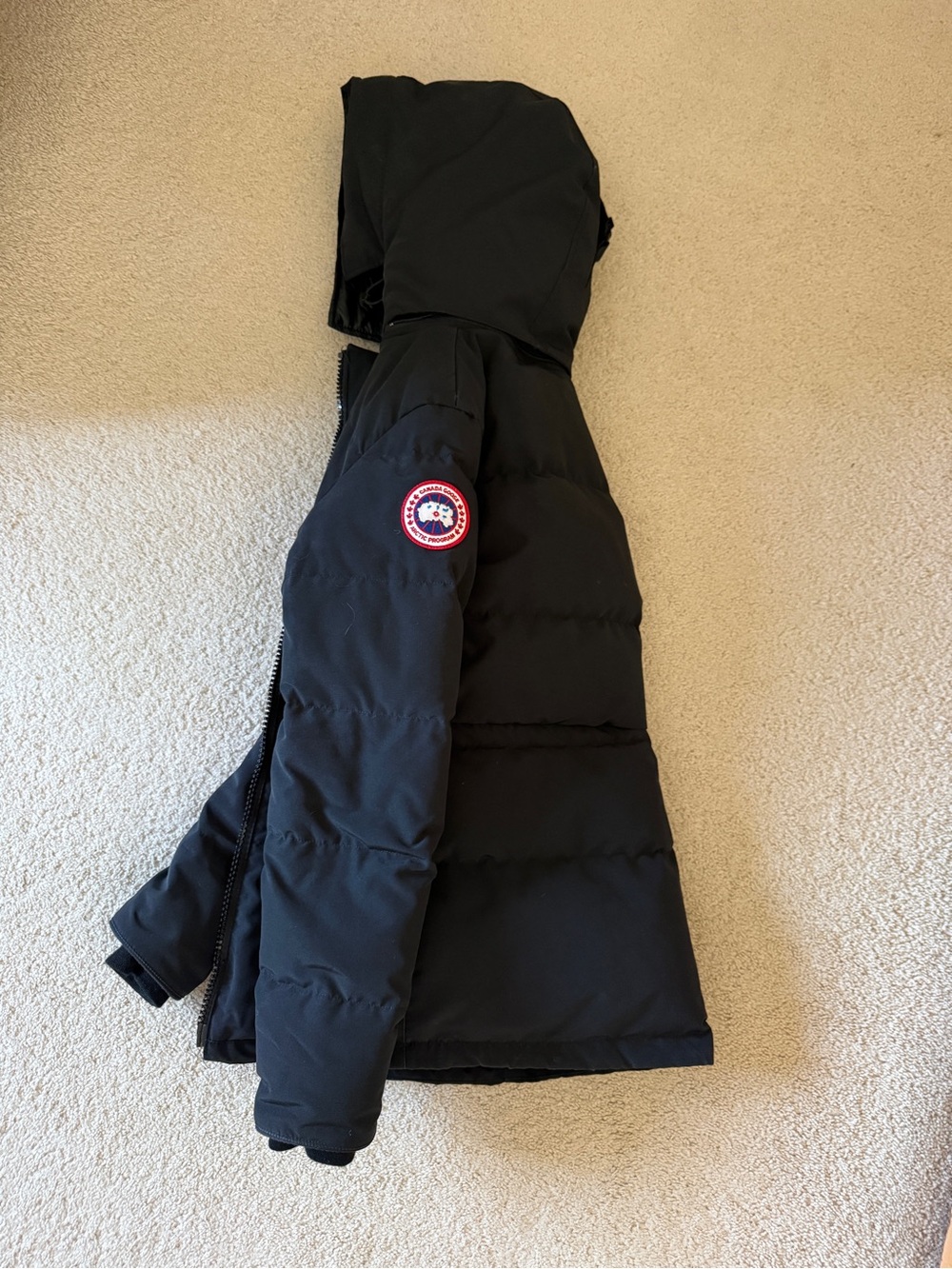 Canada Goose Black Quilted Women's Parka Coat with Hood